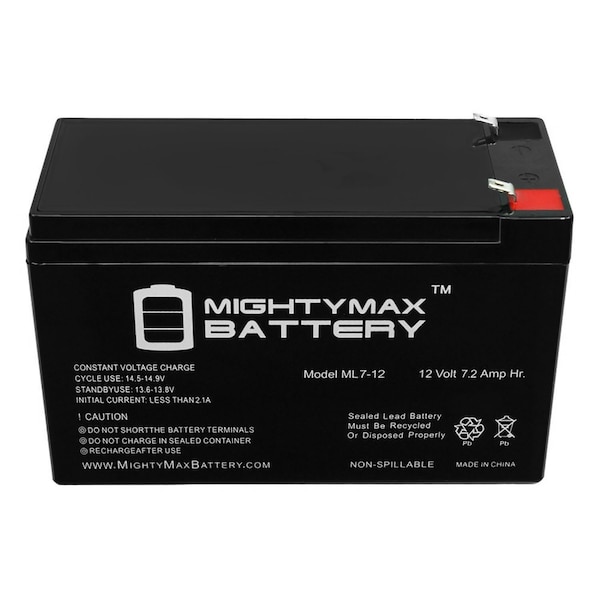 Mighty Max Battery 12V 7.2AH SLA Battery Replaces Gto / Pro 1000